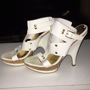 Bakers white high heels